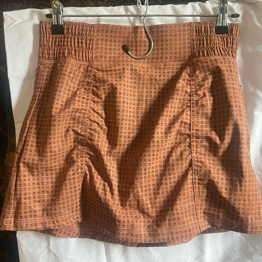 Prana Textured Tan Skater Skirt